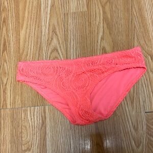 Aerie Size XS/TP Coral Lace Bikini Bottom
